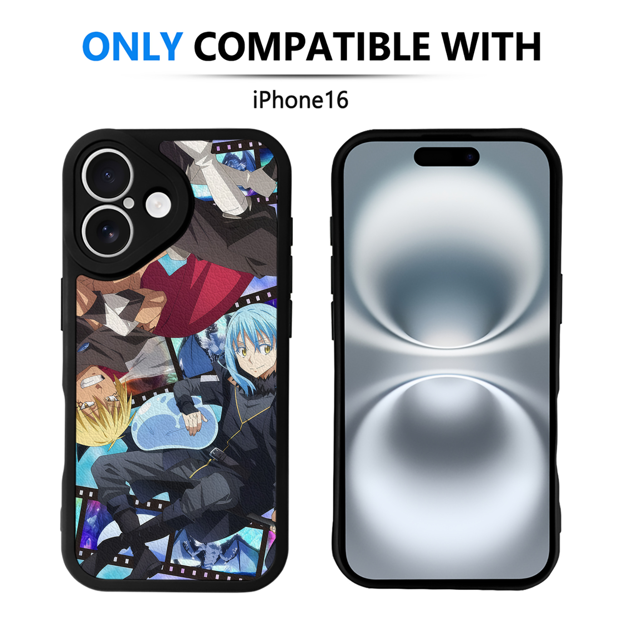 （画像用） 転スラ Regarding Reincarnated to Slime 【iPhone 16シリーズ対応】シリコンスマホケース（レザー調） 材質：シリコン